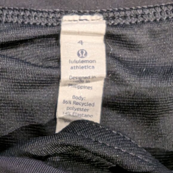 Lululemon Speed Up Lined Short 2.5 Size 4 Salt Alpine White Black / Black - Picture 5 of 5